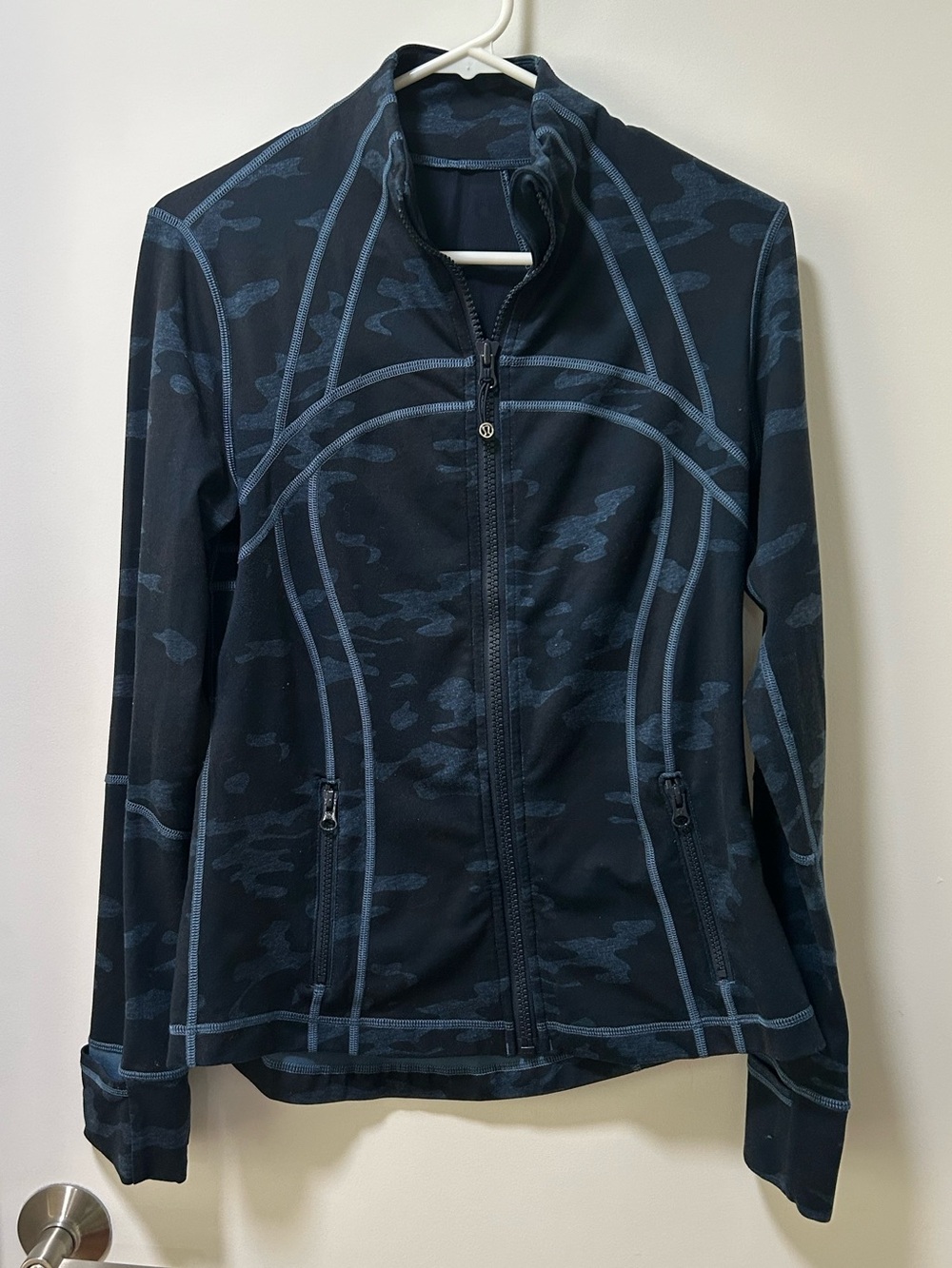Lululemon Define Jacket Navy Blue Camo Size 10